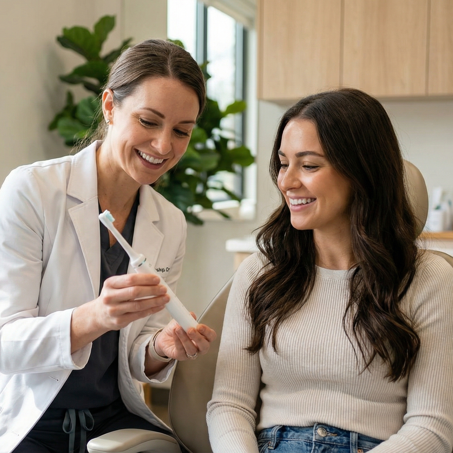 El movimiento recomendado por los dentistas.